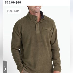 Free fly Men's Bamboo Polar Fleece Snap Pullover